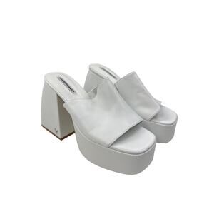 Windsor Smith - High Rise Slip On Platform Heels in White